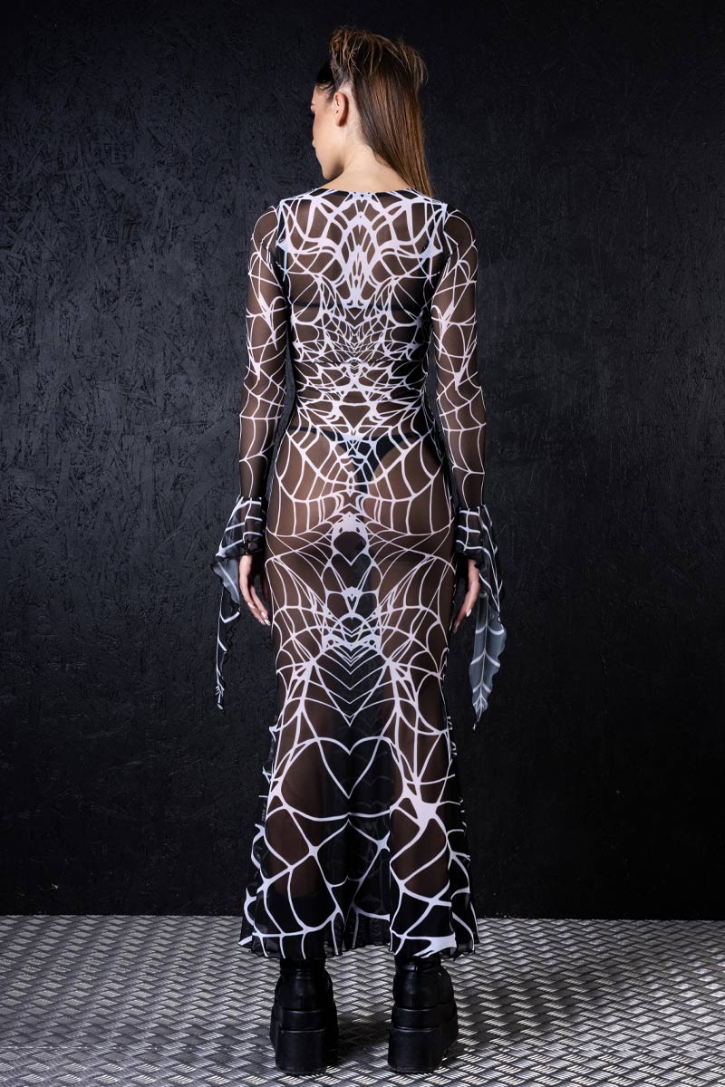 black-widow-sheer-mesh-dress-back-view