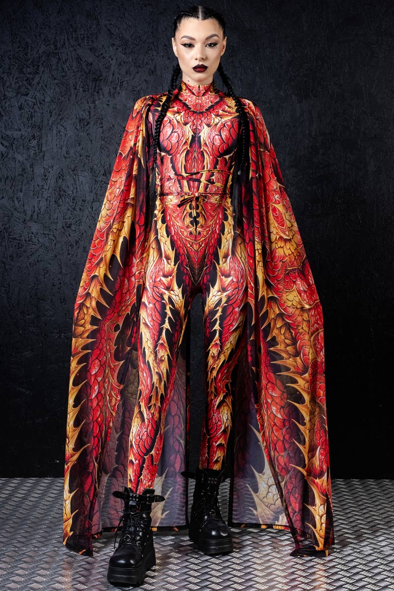 Crimson Dragon Mesh Wings