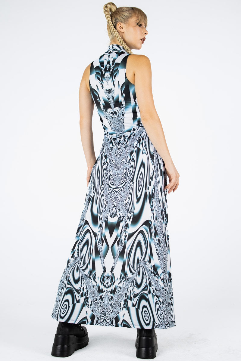 Distorted Vision Cut Out Maxi Dress Back View