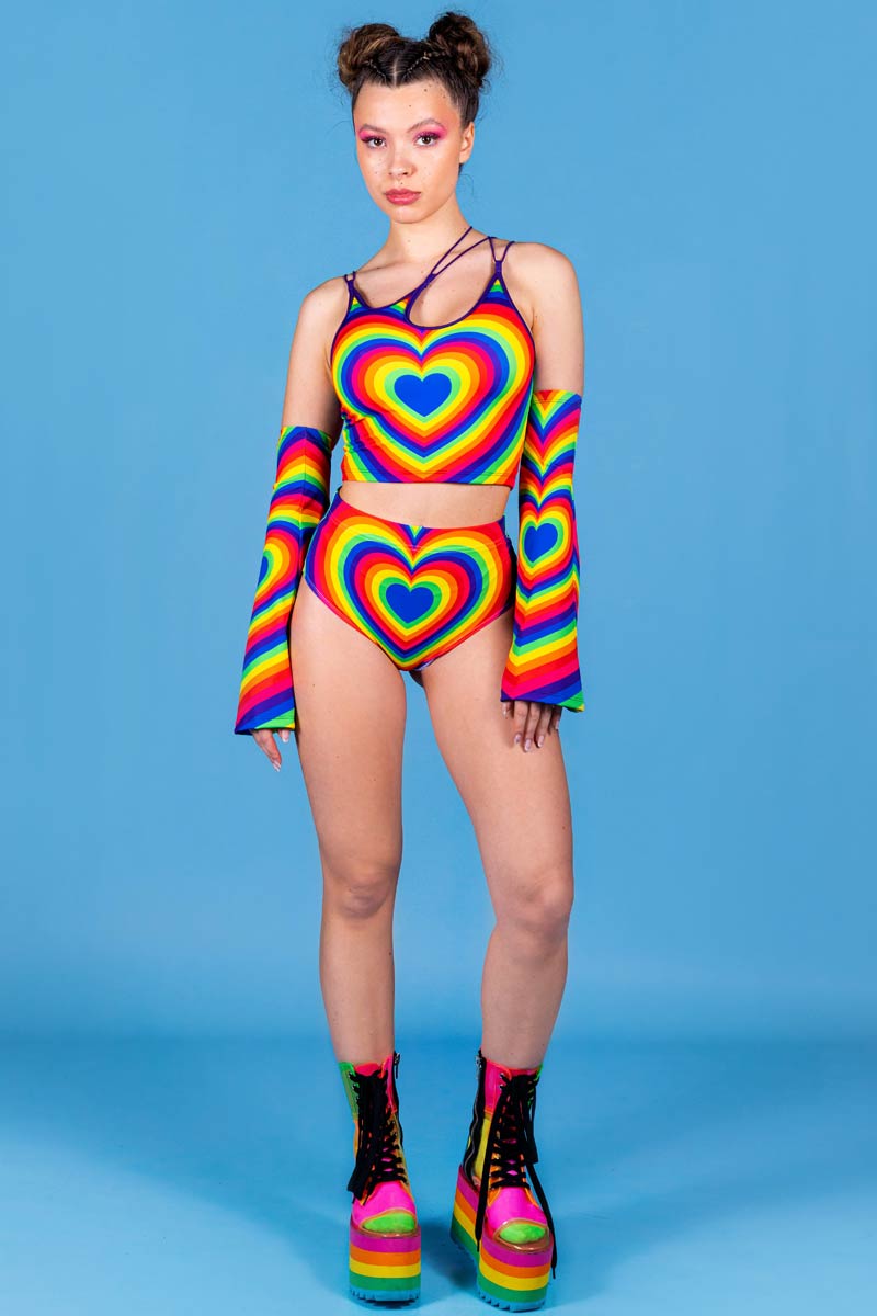 Heartbeat Booty Shorts Set Full View