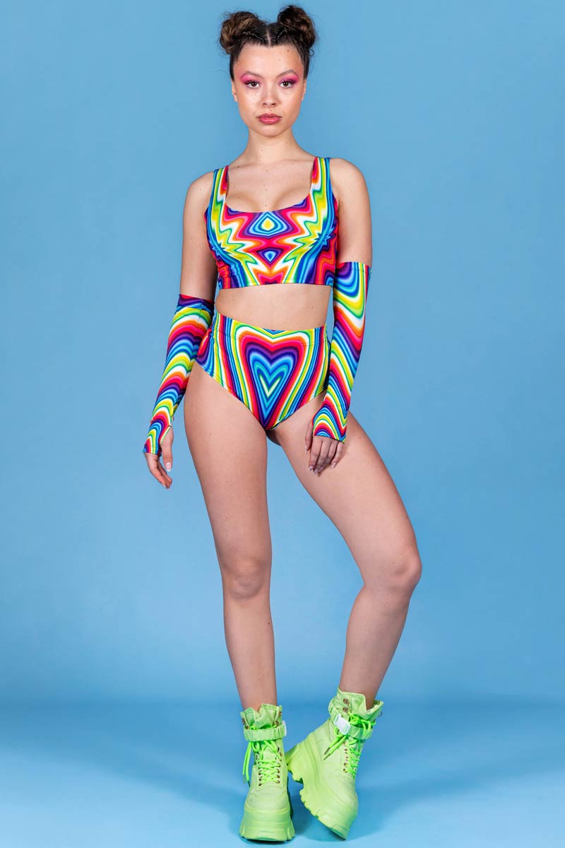 Lovestruck Booty Shorts Set Front View