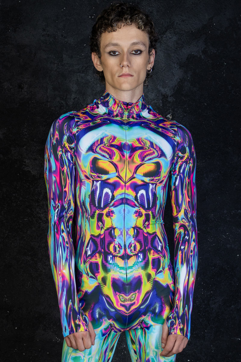 Bodysuit Men, Trippy Costume Men, Trippy Male Bodysuit, Male