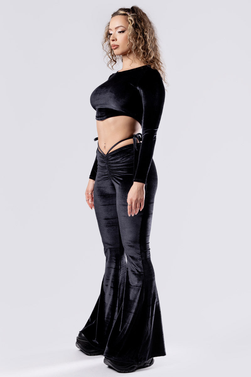 midnight-crush-hip-strap-flare-pants-set-black-velvet-side-view
