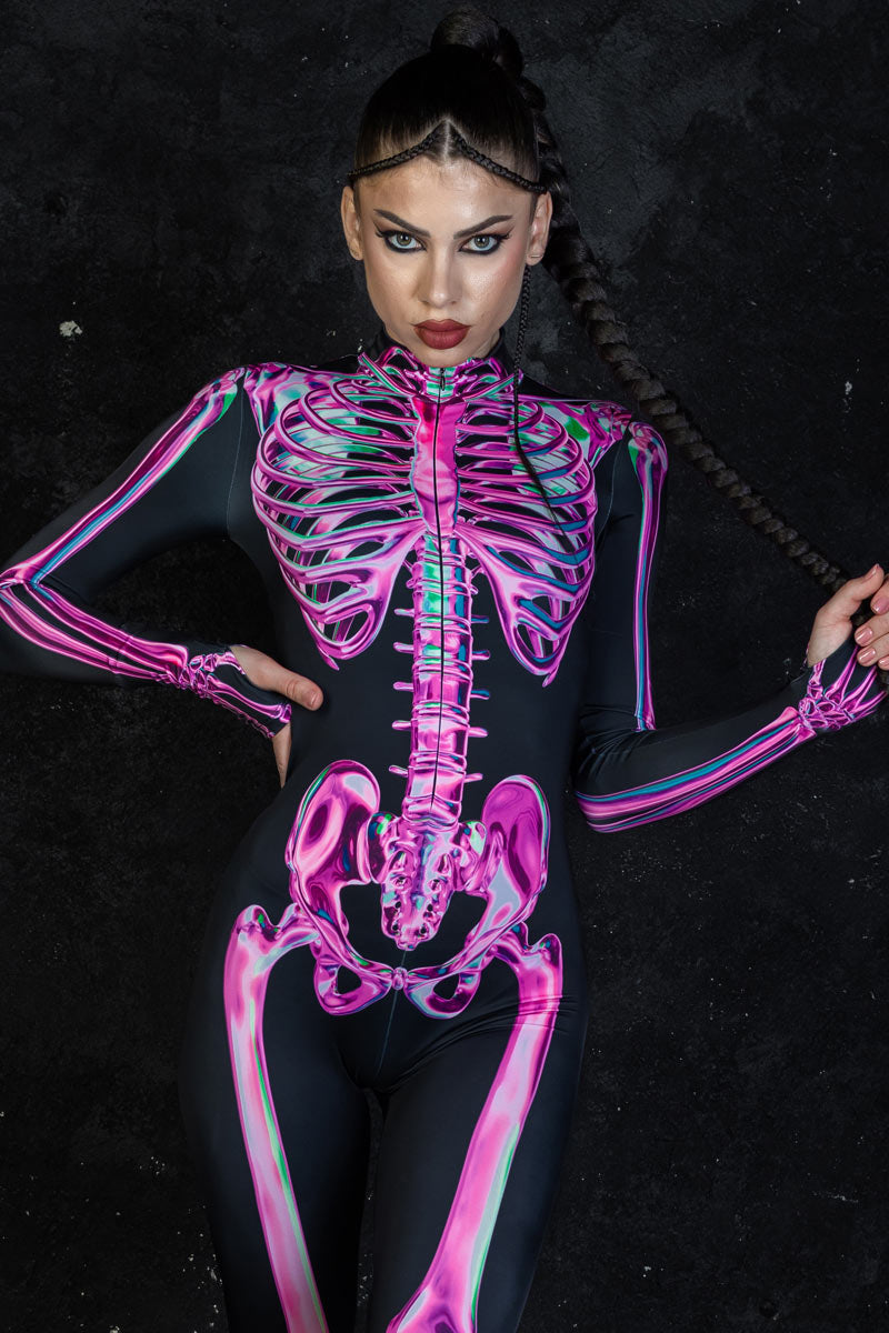 Rosy Skeleton Costume Front View
