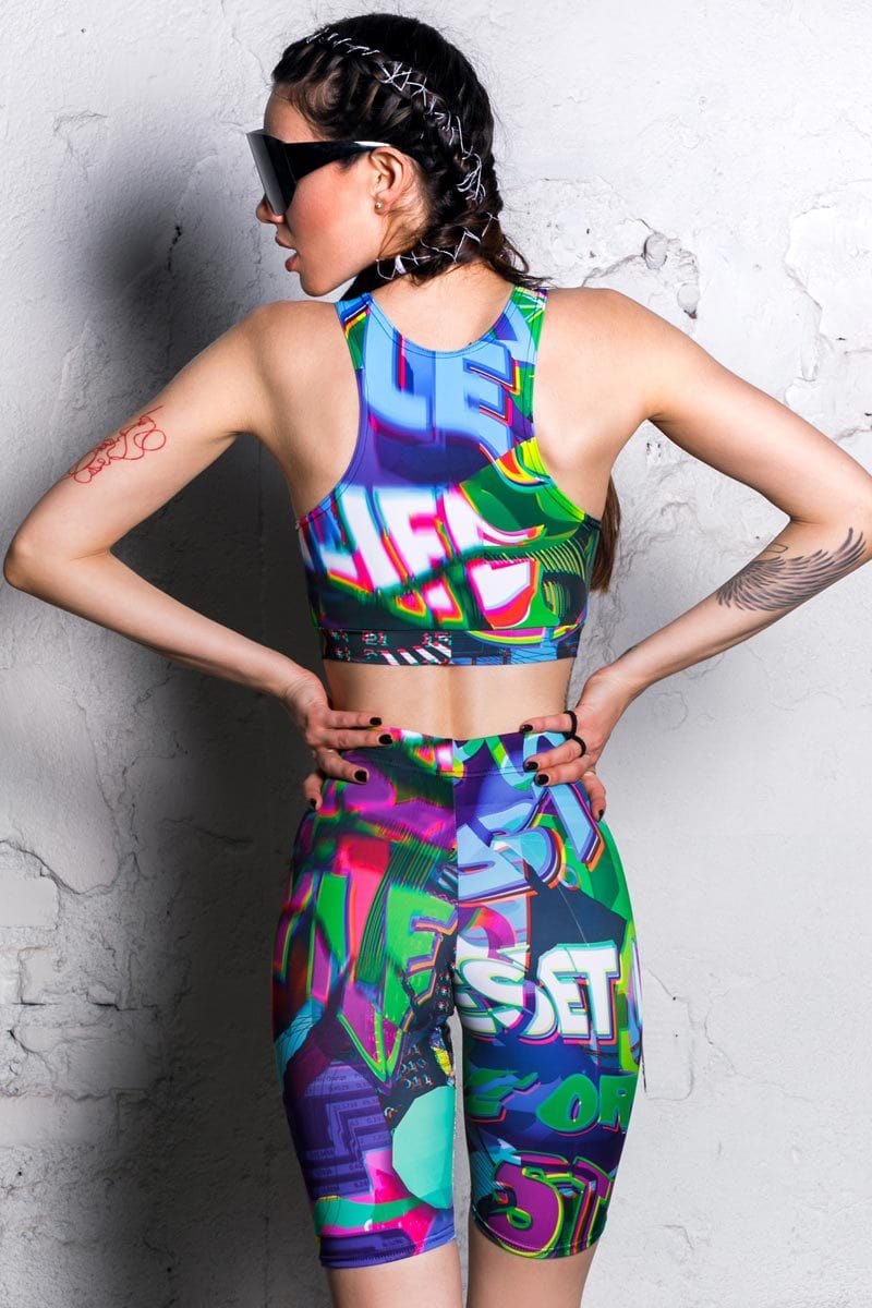 Source Code Biker Shorts Back View