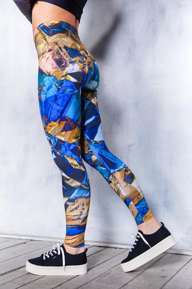 Yellow and Blue Pi Math Leggings - Gym Fashion, Workout Tights, Exercise  Pants