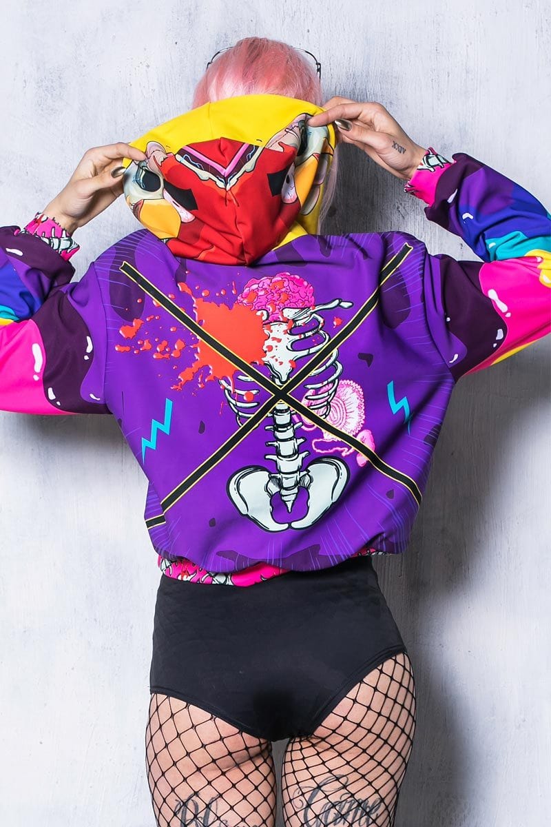 Mad Bird Cropped Hoodie Back View