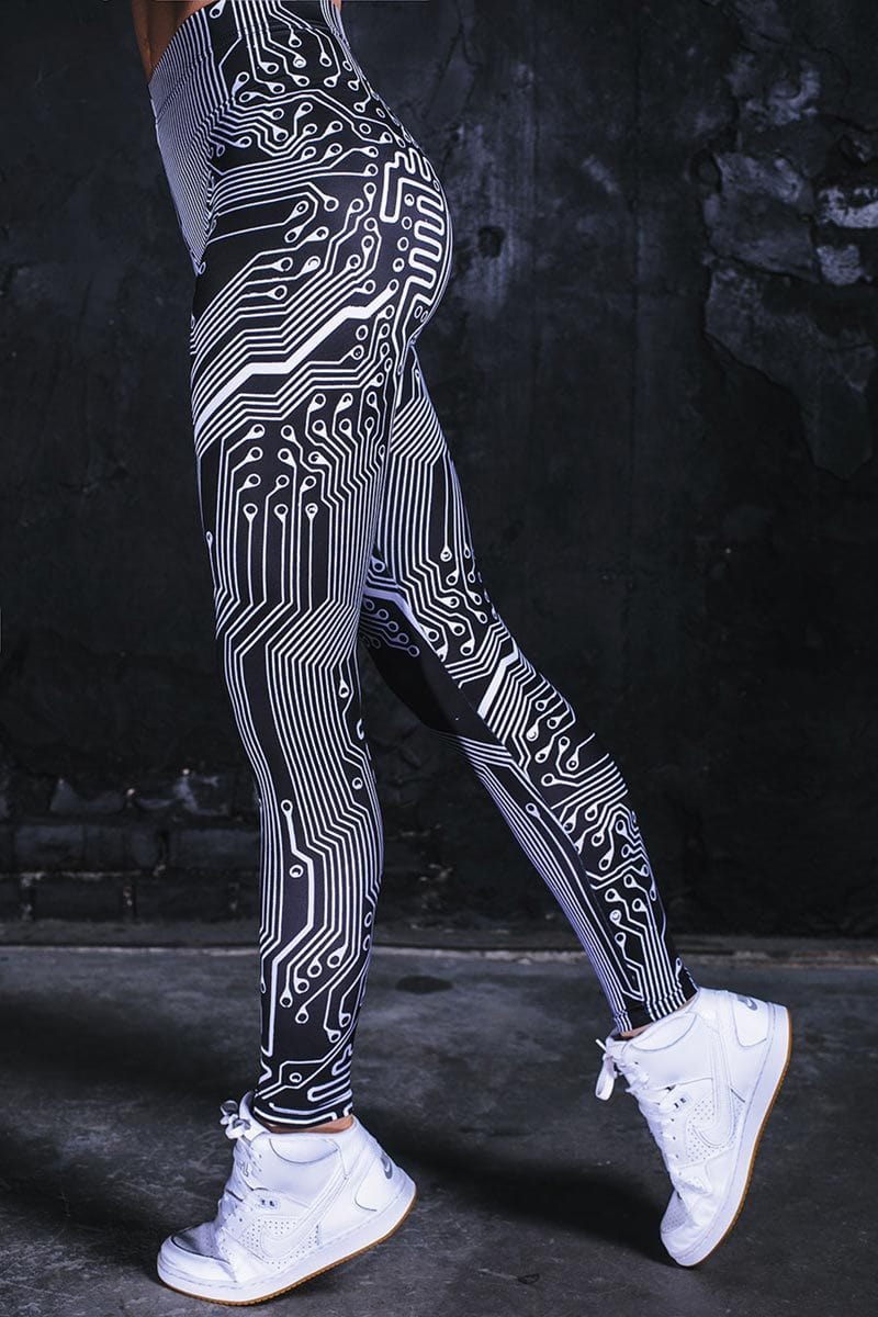 Glowing Rainbow Reflective Leggings-women tights-The Exceptional Store
