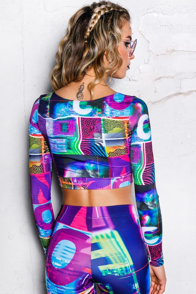 Digital Reality Long Sleeve Top Back View