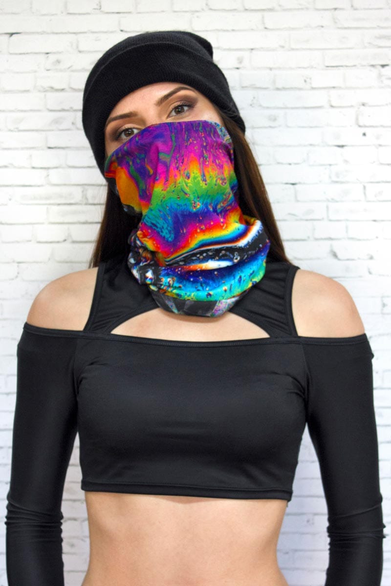 Psy Realm Neck Gaiter Front View