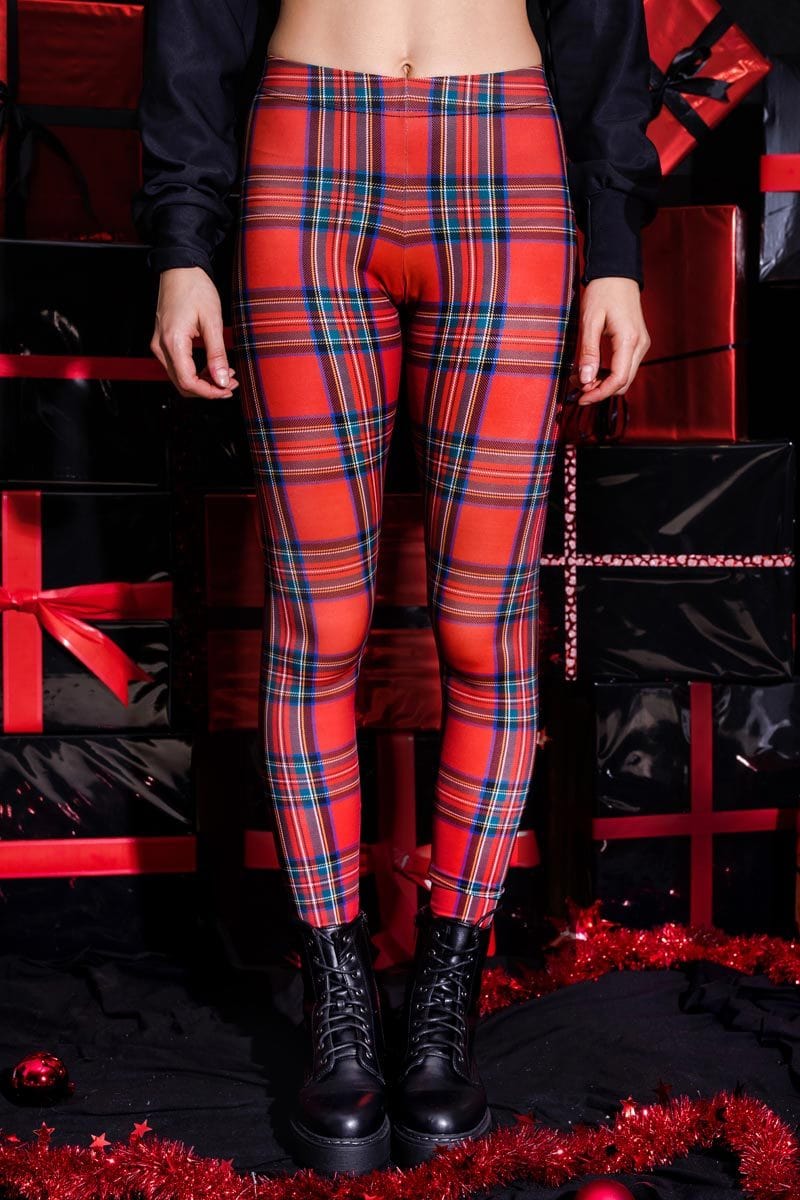 Red Irish Tartan Leggings