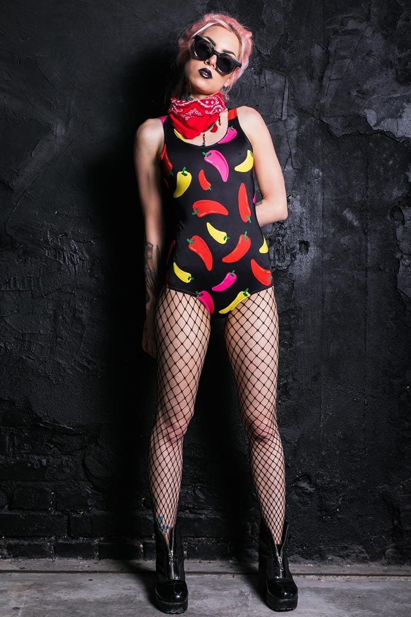 Hot Chili Peppers One Piece Swimsuit Full View