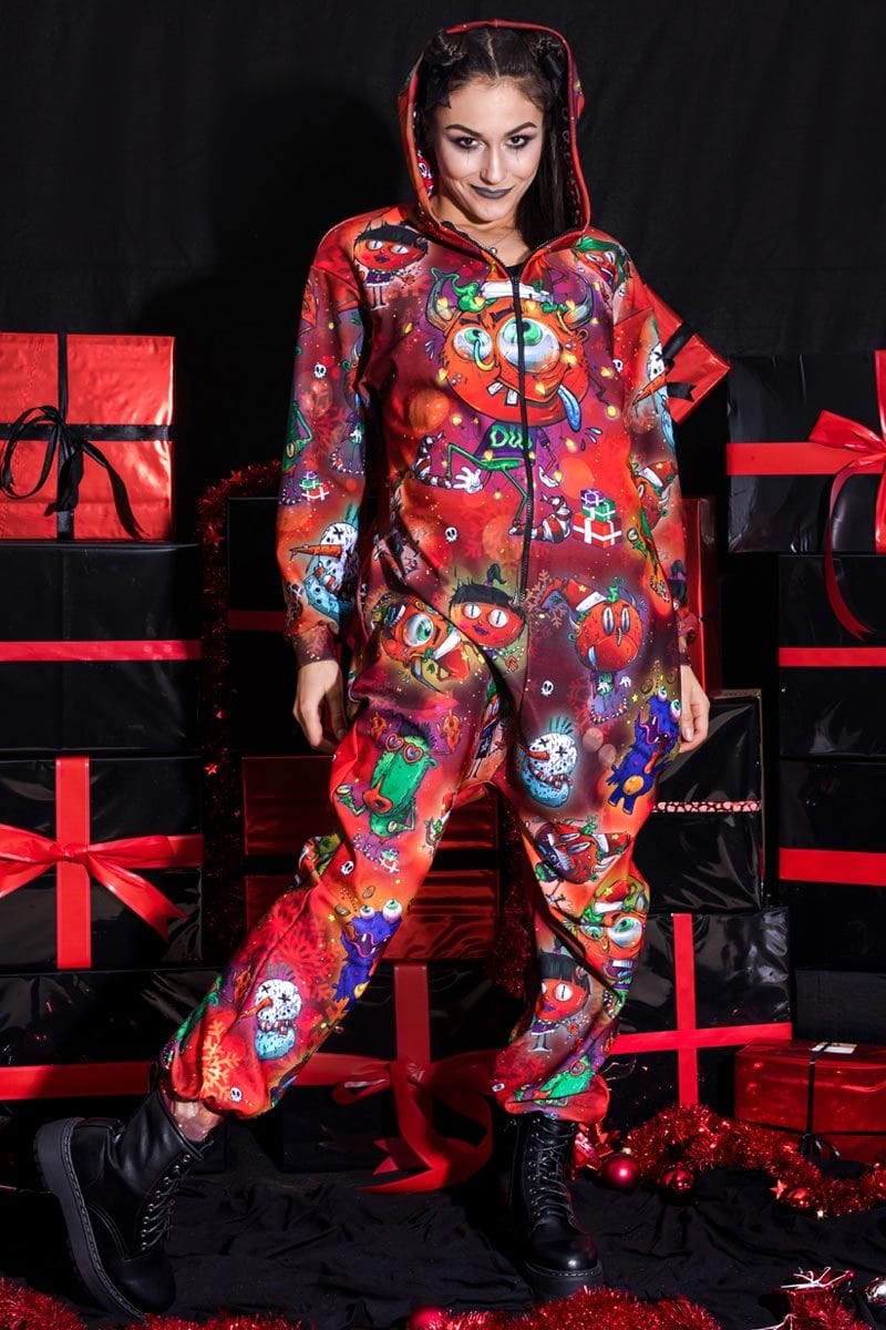 Naughty Devils Red Onesie for Her Side View