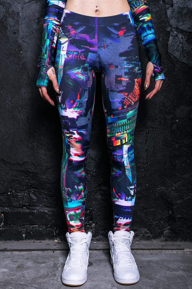 Forbidden Code Leggings with Ankle Length and High Rise