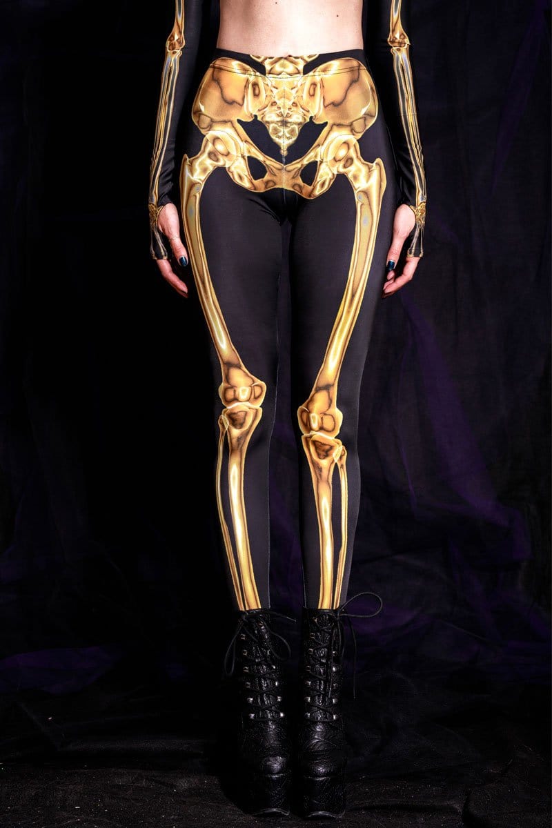 Golden Skeleton Leggings