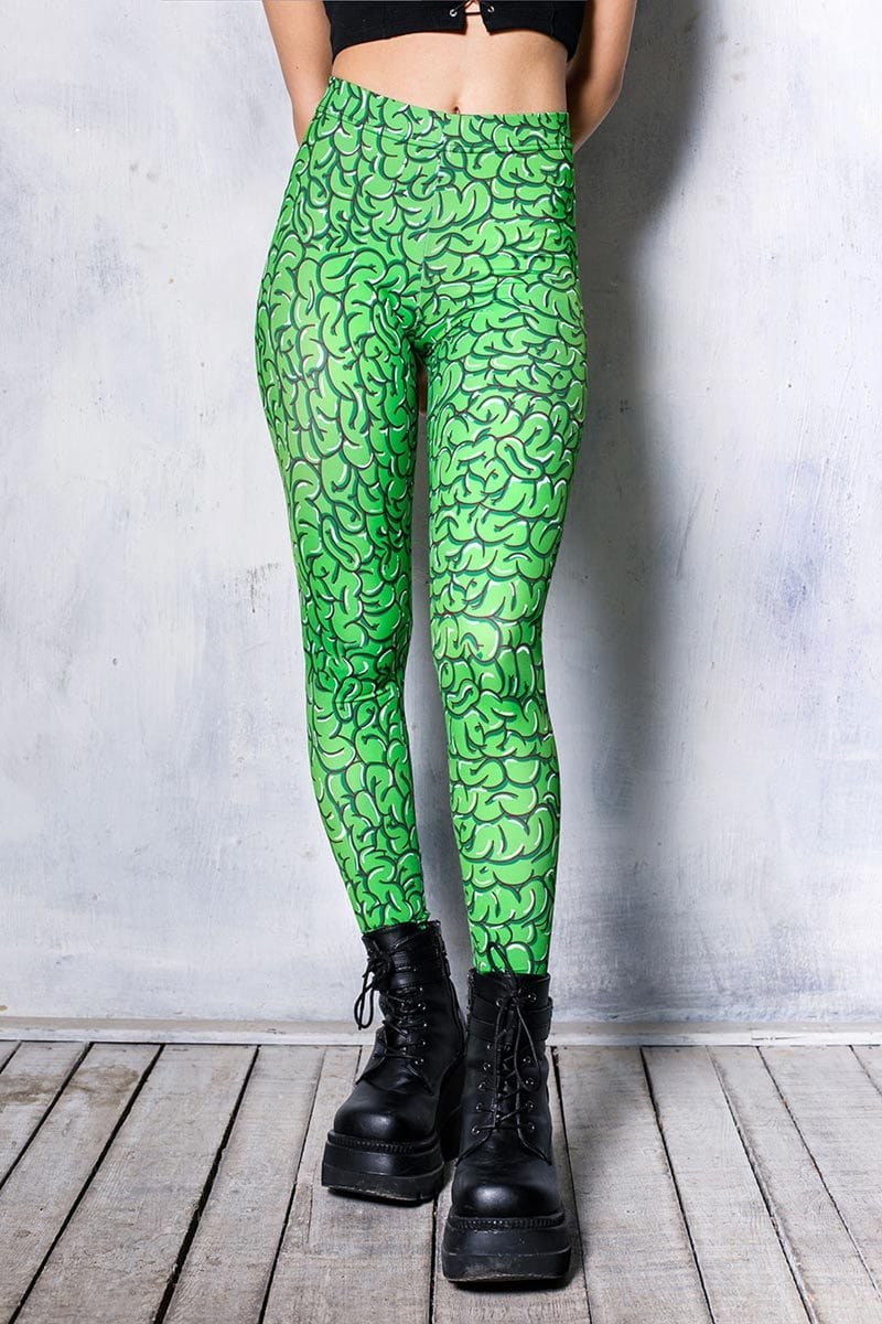 Green Snake Print Leggings