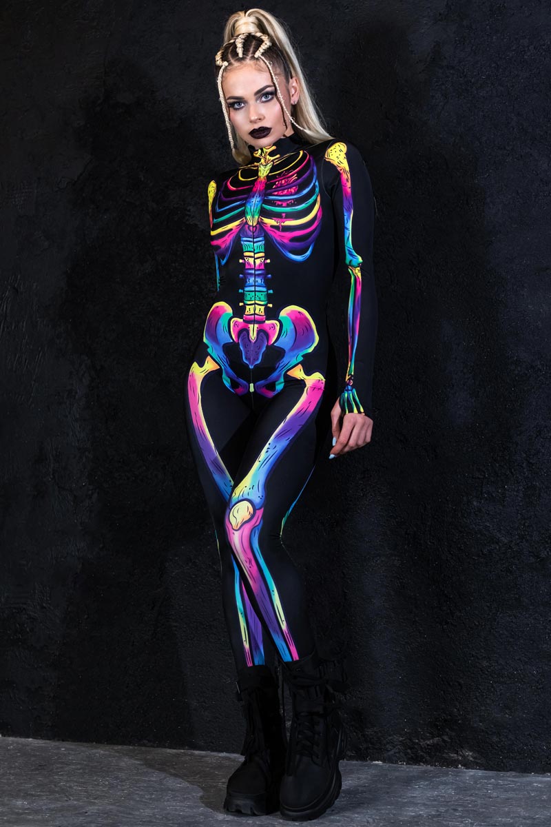 Jolly Skeleton Costume Side View