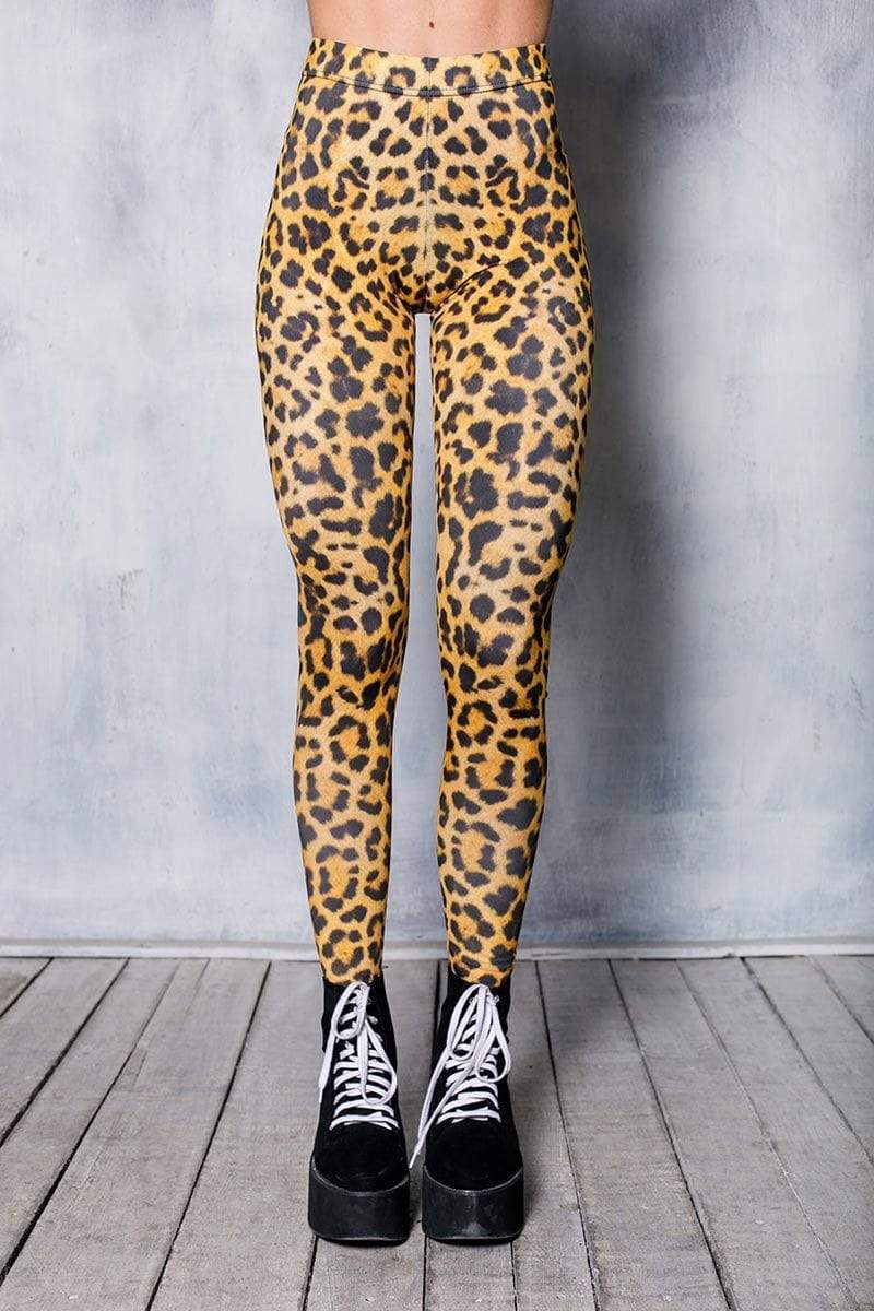 Zara Ottoman Leopard Print Women's Slit Hem Grey Black Legging Pants  /Sz:L/NWT