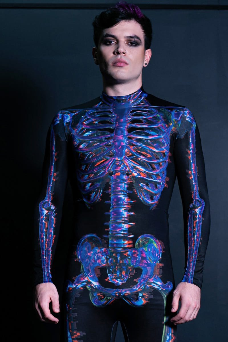 High Quality Men's Skeleton Costume for Halloween | Devil Walking High Quality Men's Skeleton Costume for Halloween | Devil Walking