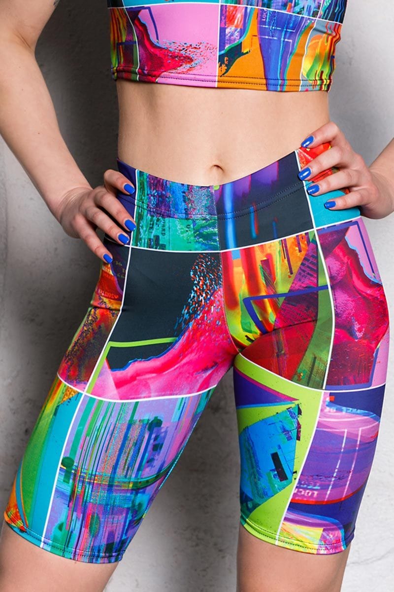 Mirror Universe Biker Shorts Close View