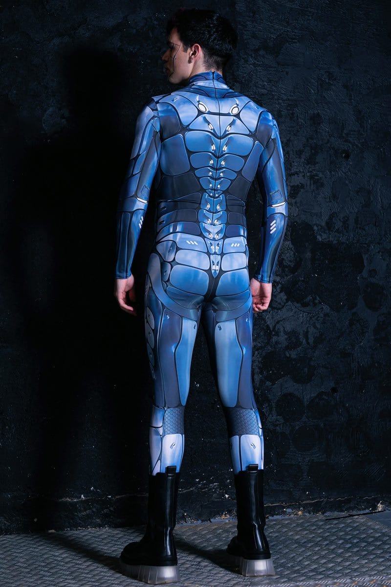 Mr Cyber Male Sci-Fi Costume Back View