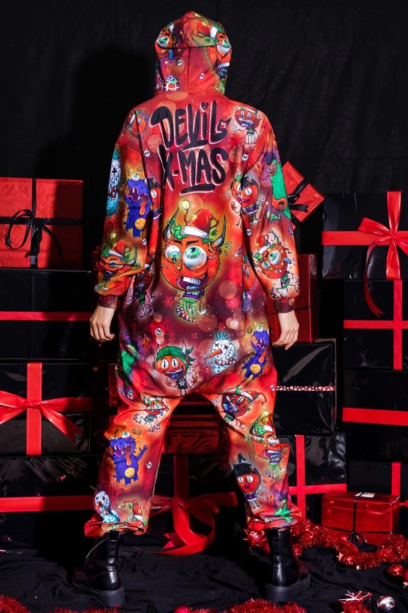 Naughty Devils Red Onesie for Her Back View