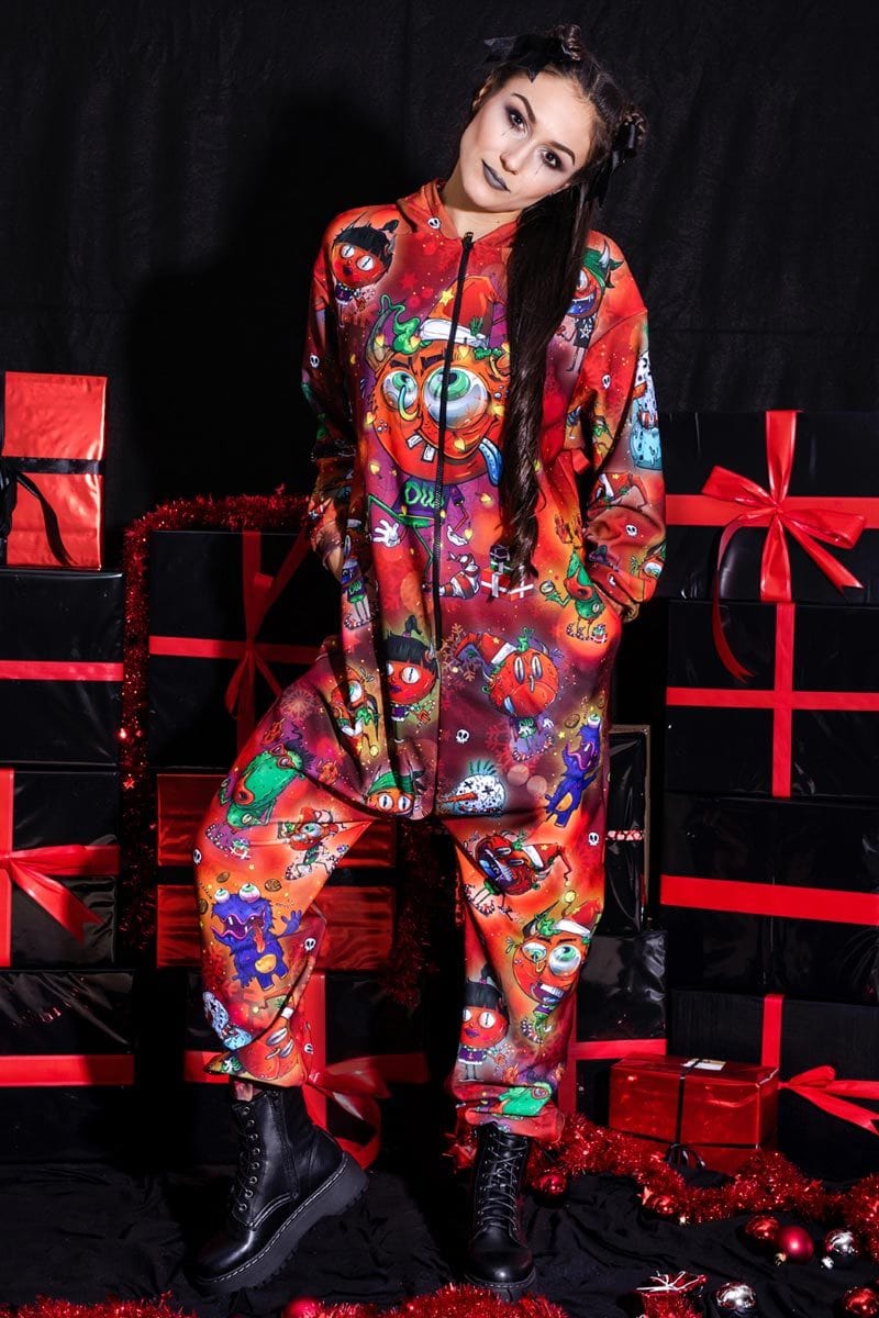 Naughty Devils Red Onesie for Her Front View