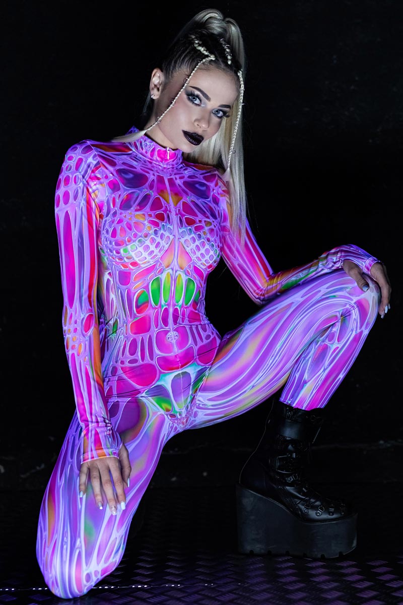 Burning Man Outfits, Pink Morph Costume, One Piece Rave Halloween Costume Women, Futuristic Cosplay Costume, Robot Costume, Cyborg Sci-Fi Costume, S Burning Man Outfits, Pink Morph Costume, One Piece Rave Halloween Costume Women, Futuristic Cosplay Costume, Robot Costume, Cyborg Sci-Fi Costume, S