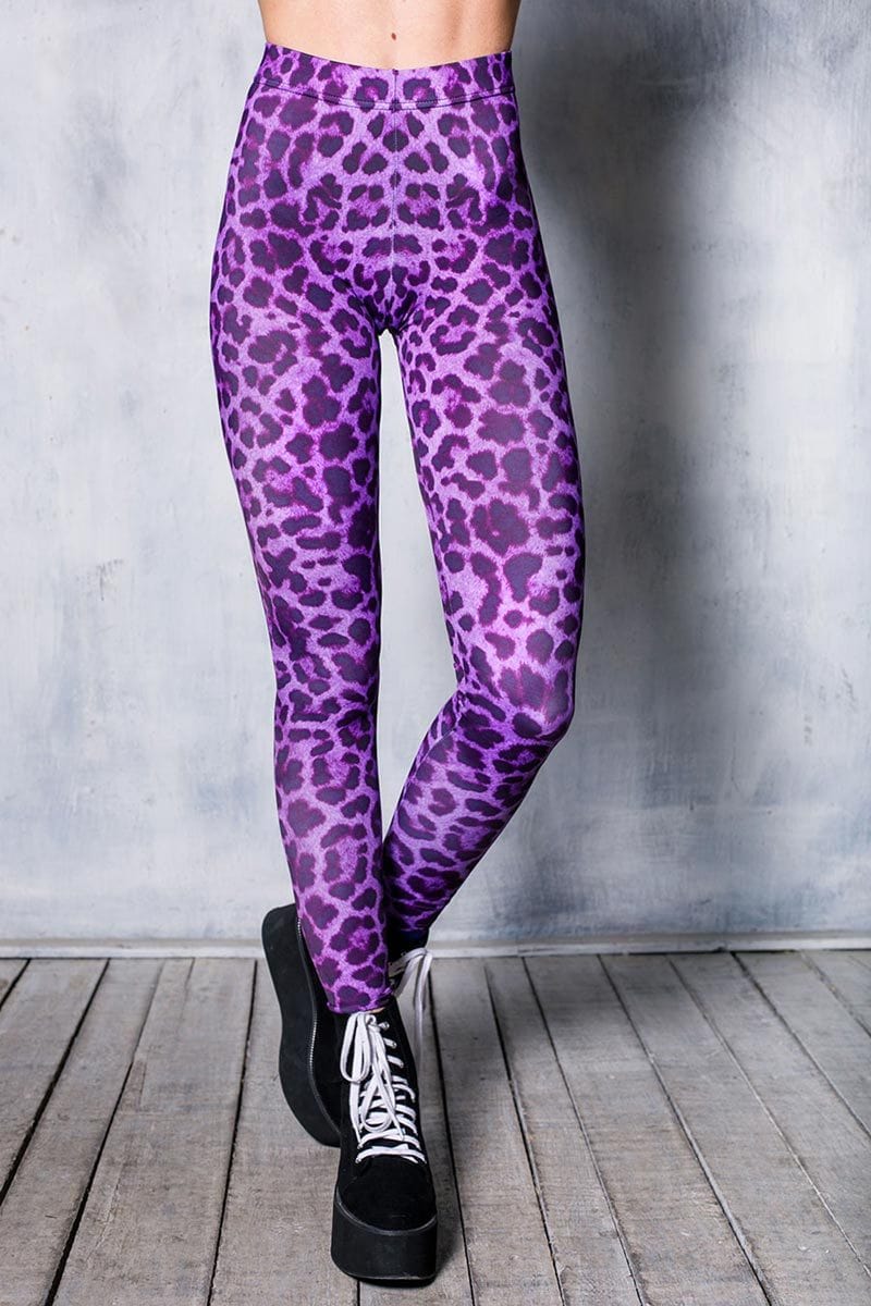 Apana, Pants & Jumpsuits, Apana Leopard Print Purple Leggings Sz Xs
