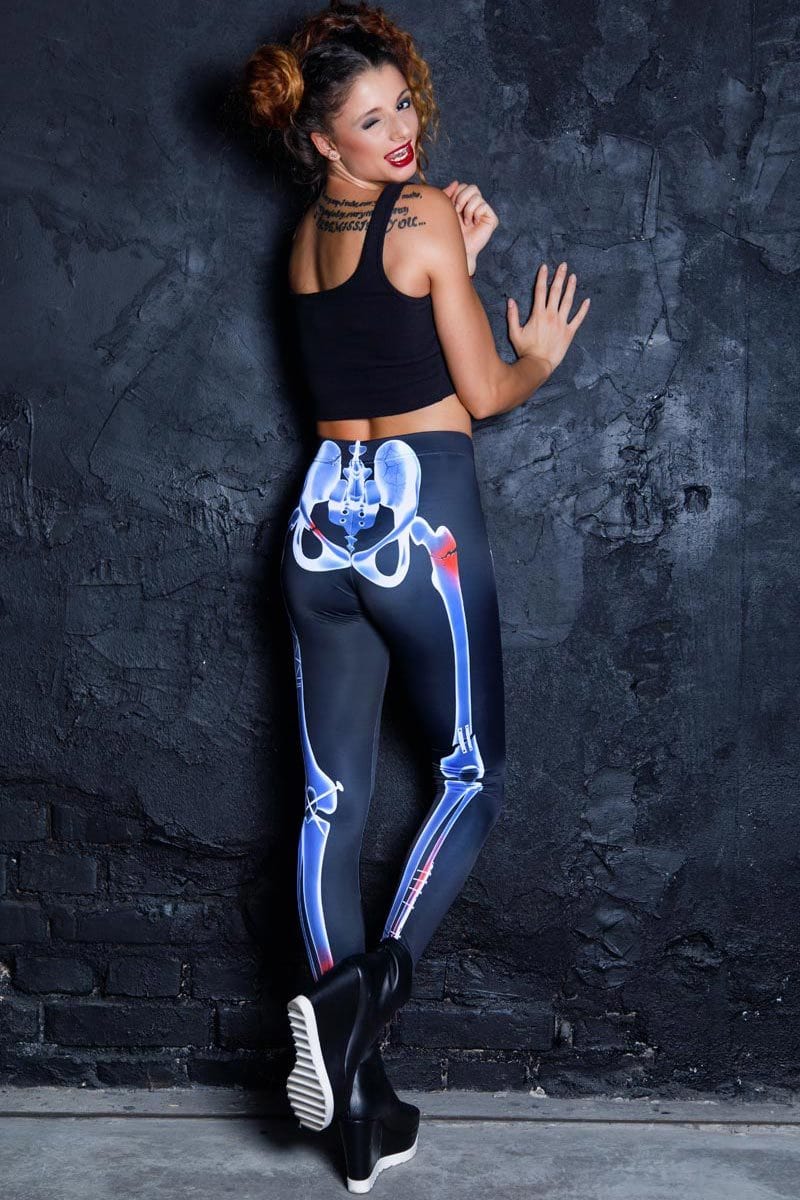 X-Ray Skeleton Leggings Side View