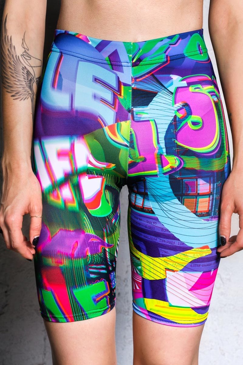 Source Code Biker Shorts Close View