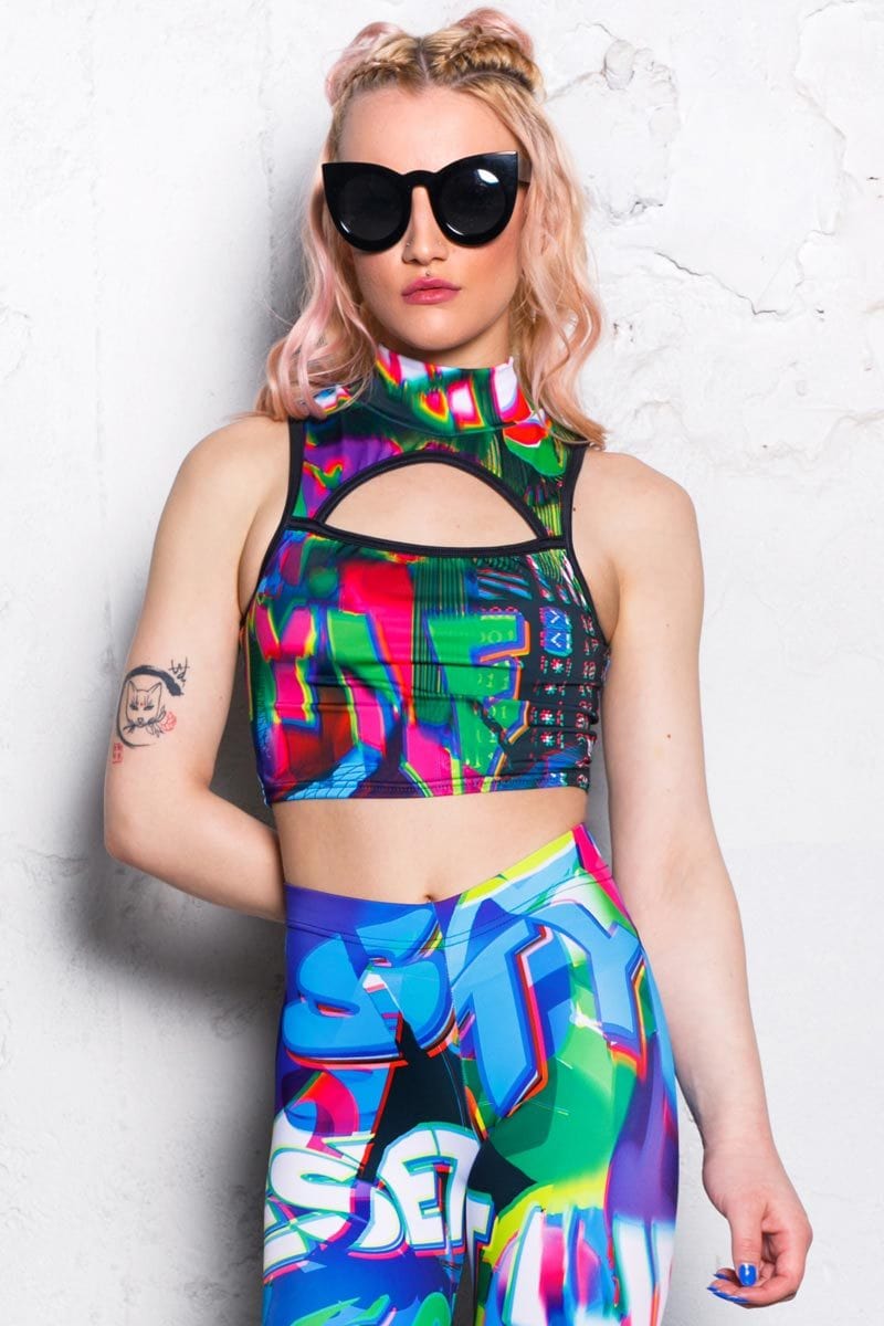 Source Code Crop Top Front View