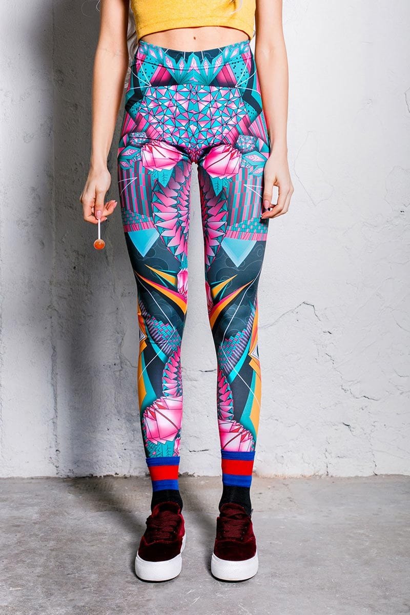 Sexy High Waisted Trippy Leggings for Rave