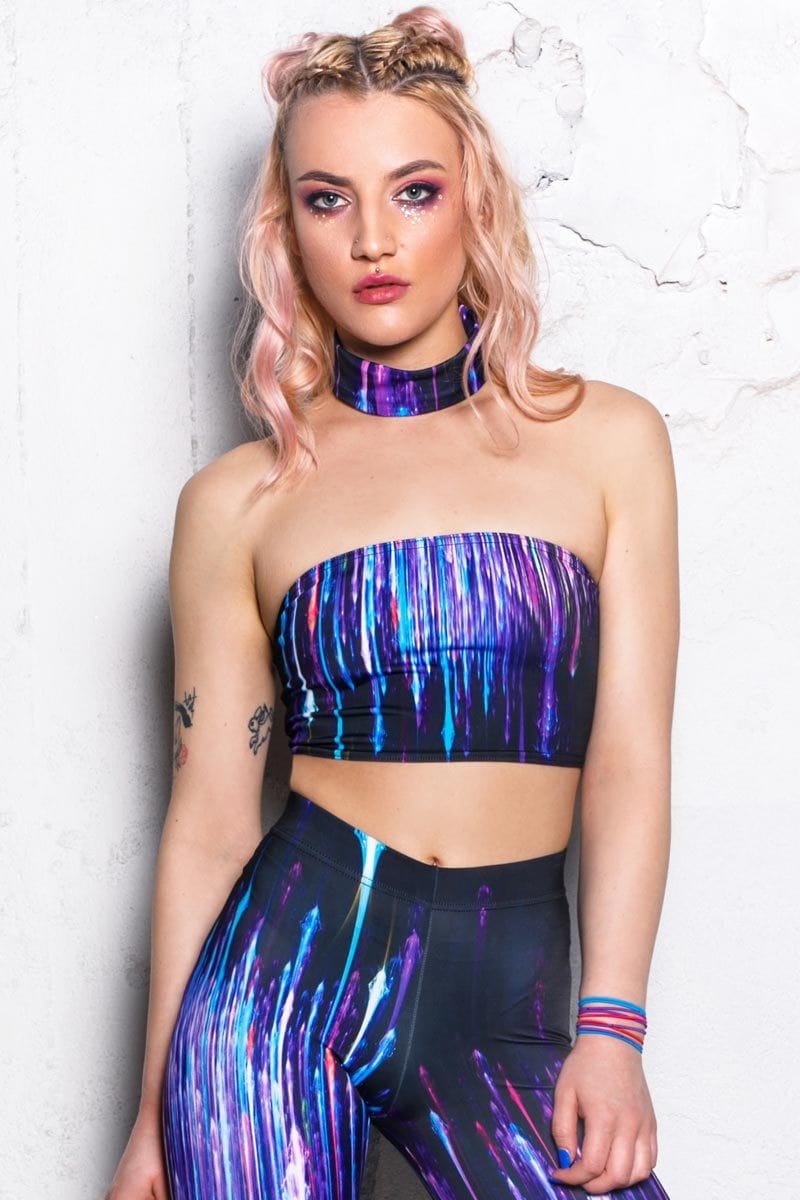 City Lights Choker Boob Tube Front View