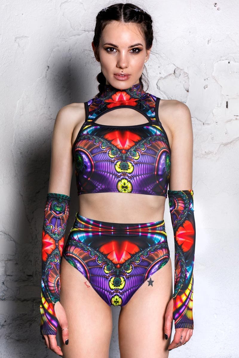 Twilight Butterfly Crop Top Front View