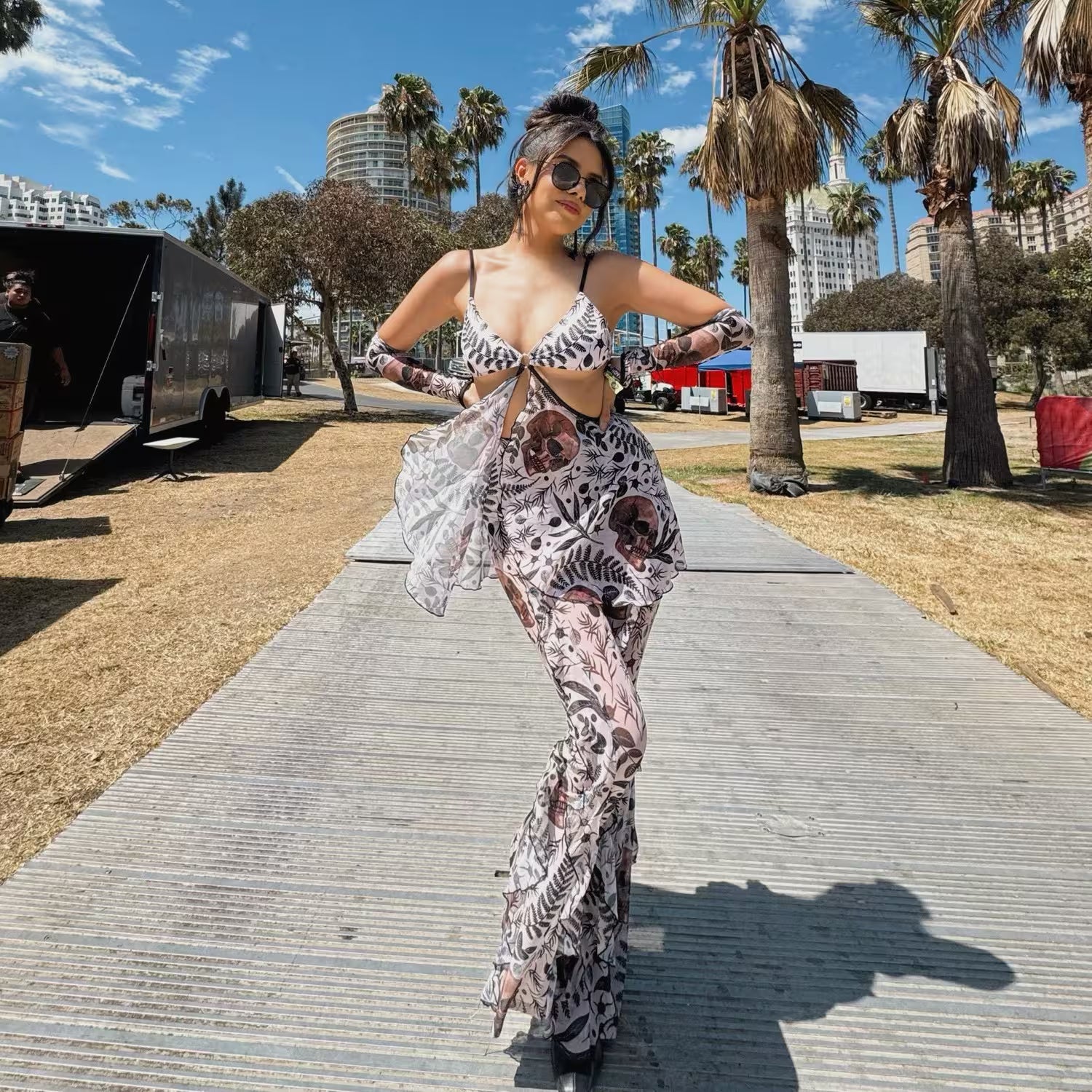 girl wearing rave costume at Austin City Limits