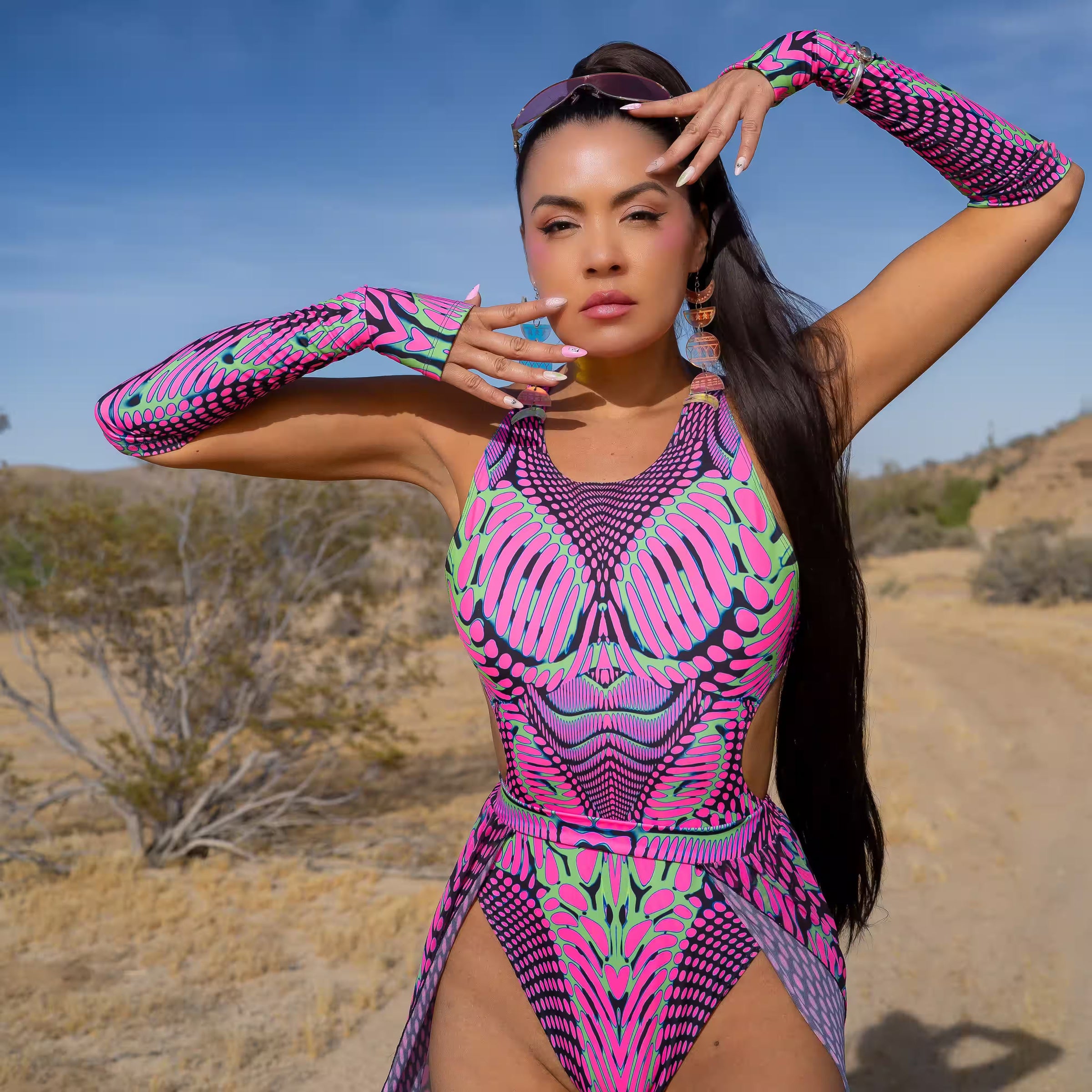 a bass canyon outfit in the desert