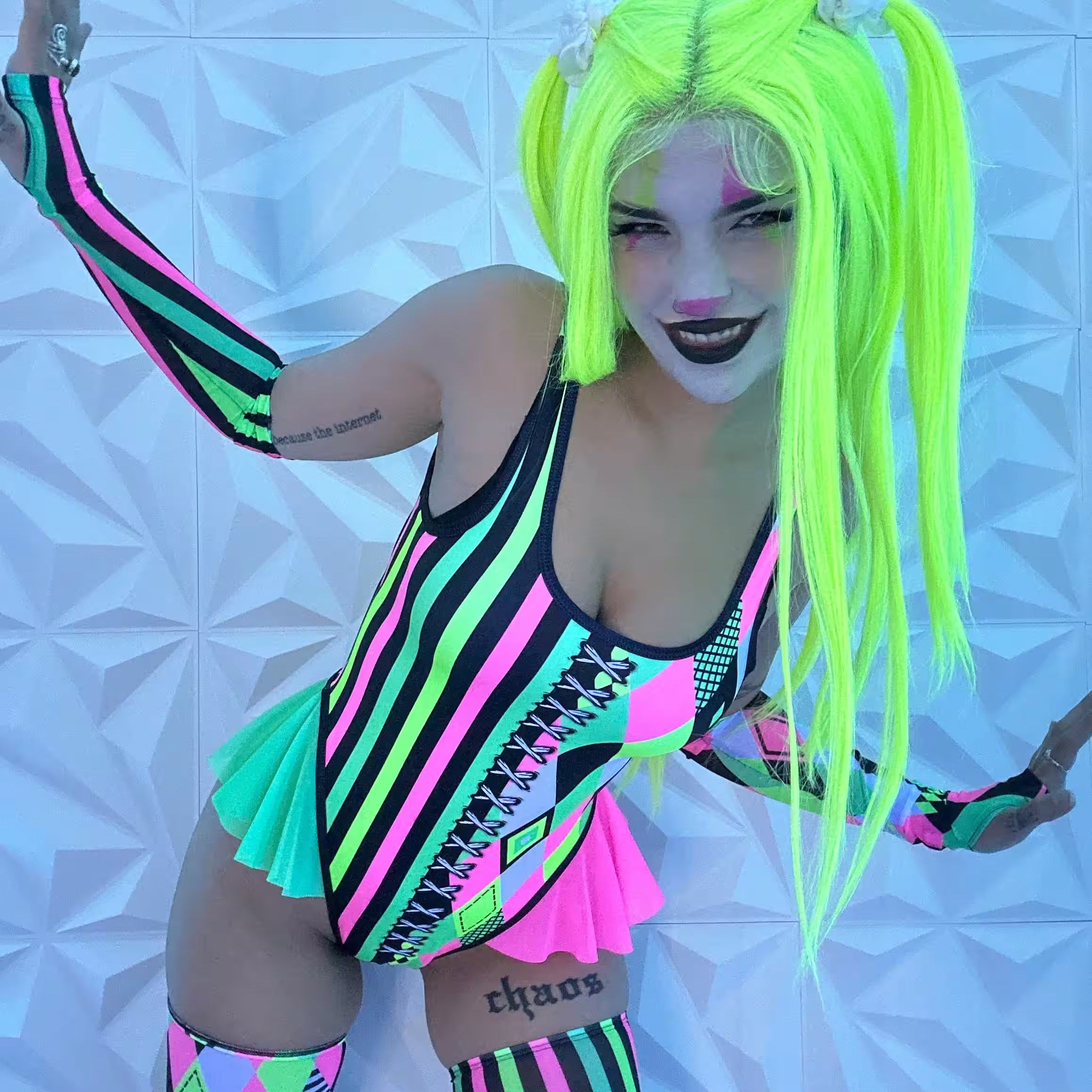 girl wearing costume for 2026 Escape Halloween Rave