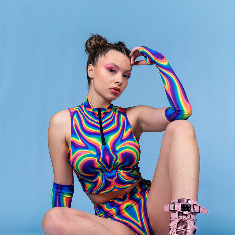 rainbow rave outfit for pride festivals - what to wear to pride 2023