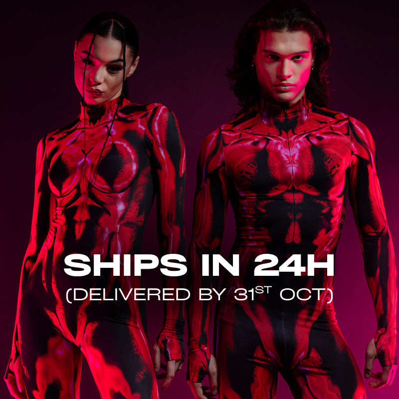 Lunar Moth High Waisted Goth Skort Set for Festivals | Devil