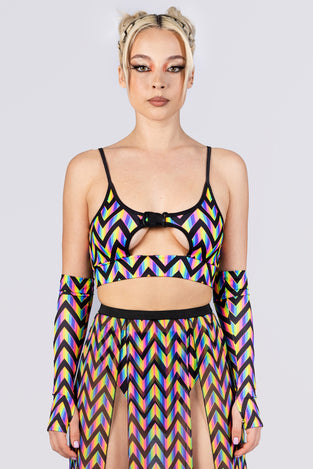 Rainbow-Zig-Zag-Buckle-Underboob-Crop-Top-close-fron-view