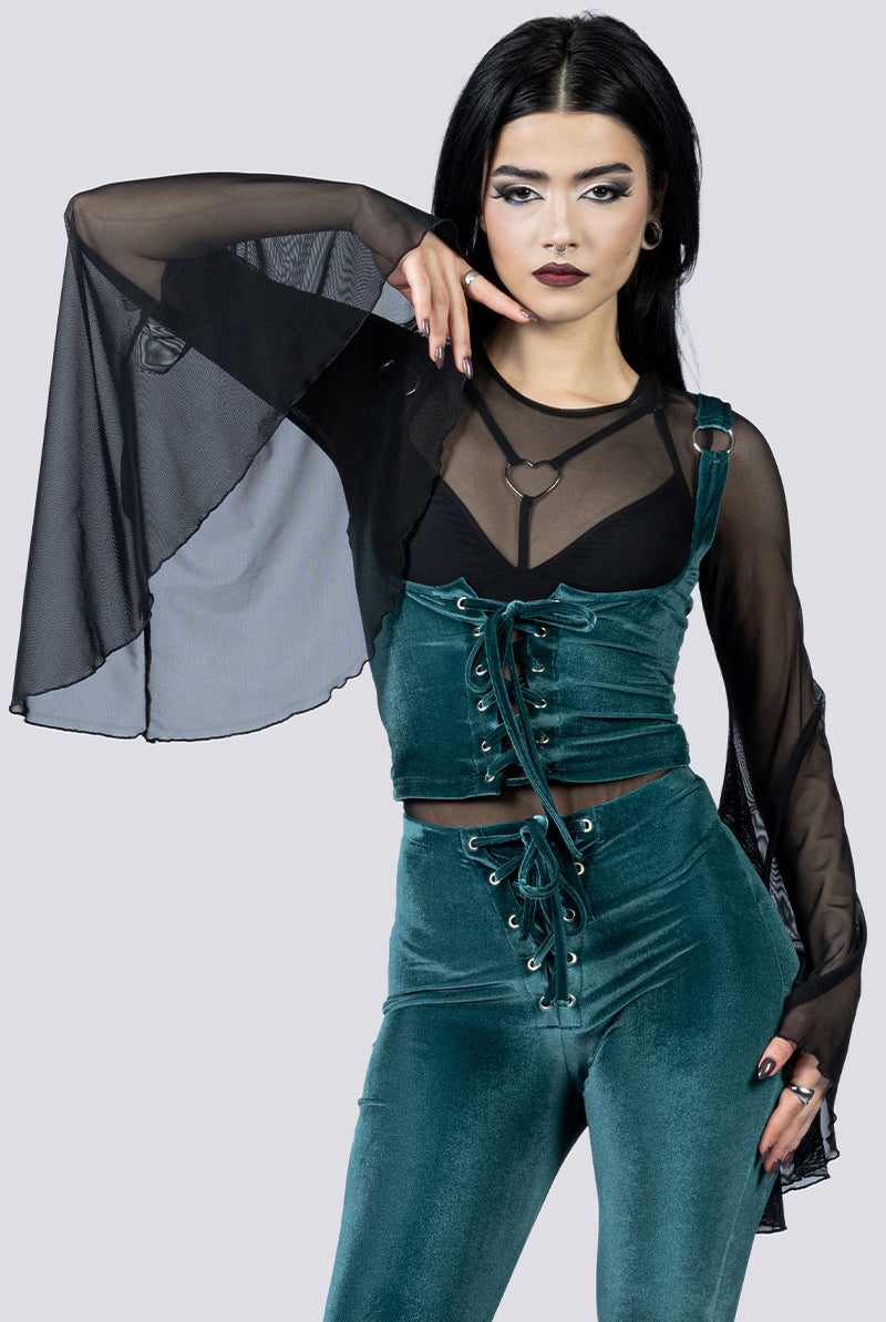 Abyssal Jade Underbust Corset Gothic Clothes