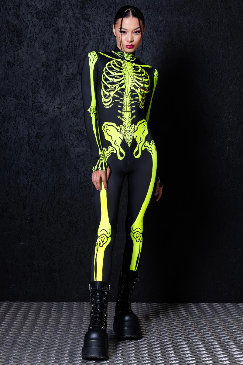 Acid Skeleton Costume Front View