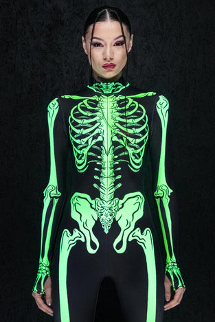 Acid Skeleton Costume UV Close View