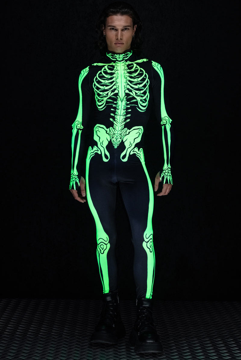 Acid Skeleton Men's Costume UV Full View