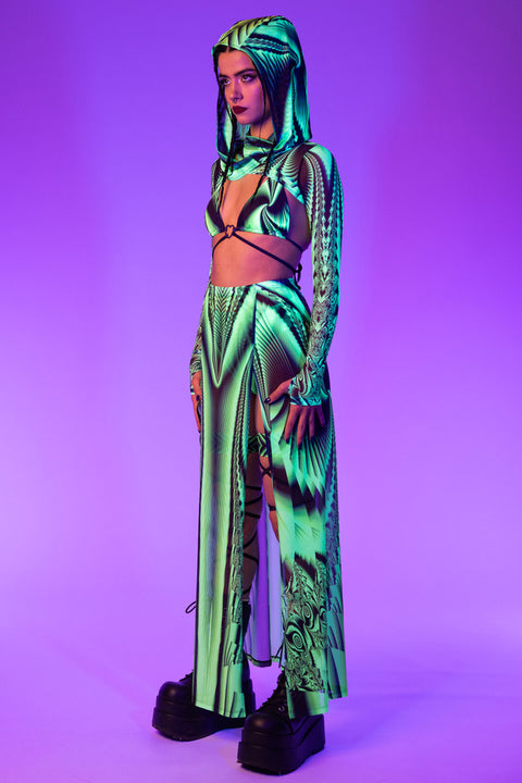 Rave Outfit Acidia Maxi Skirt Set Side View
