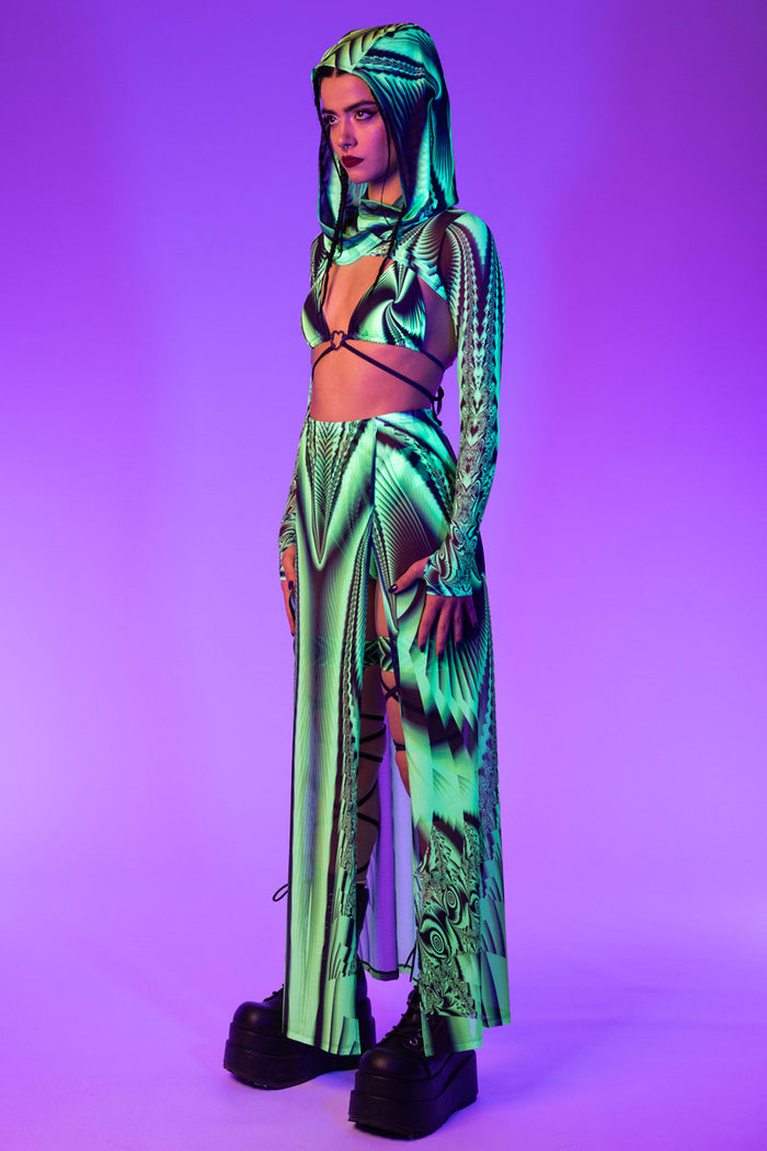 Rave Outfit Acidia Maxi Skirt Set Side View