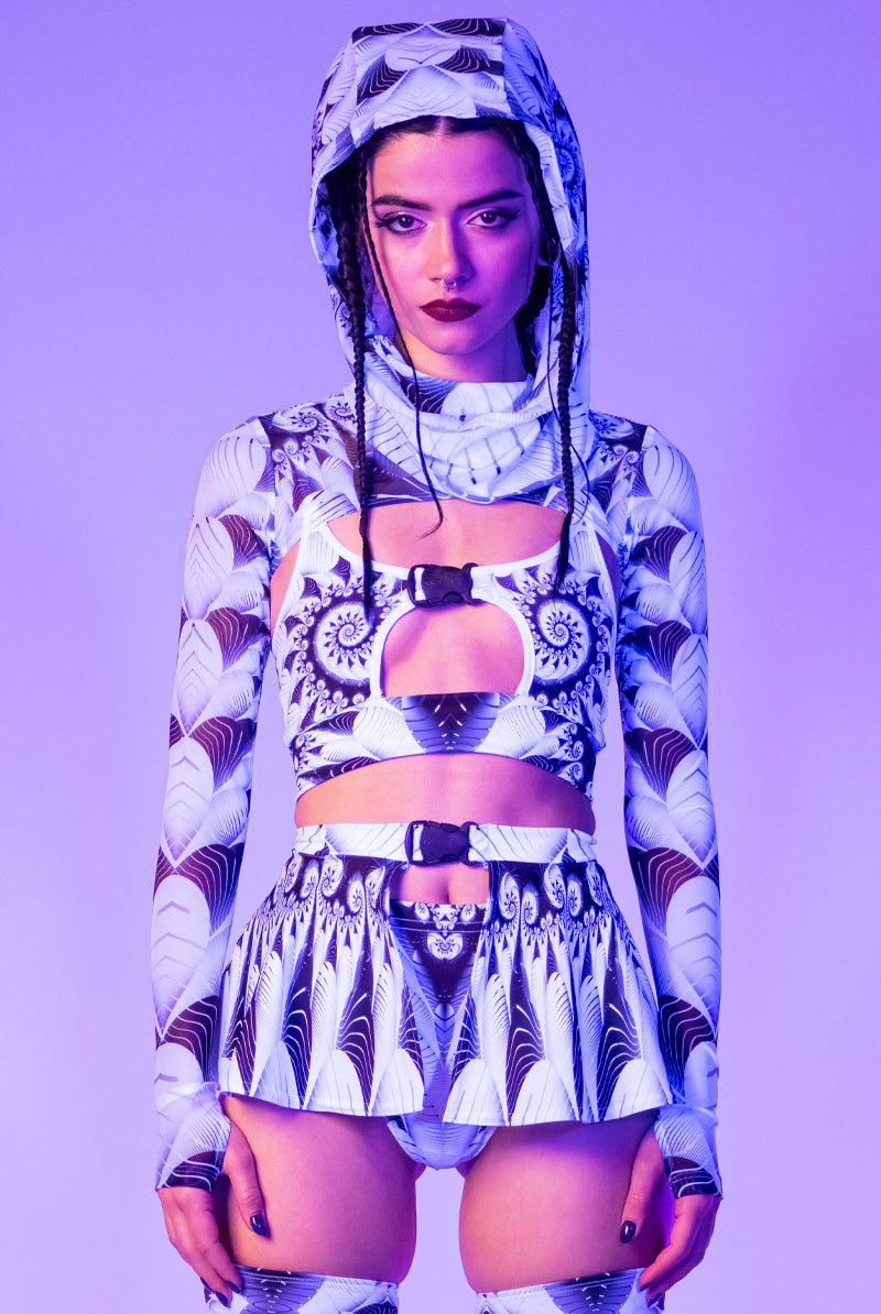 After Vision Mini Clasp Skirt Close Front View
