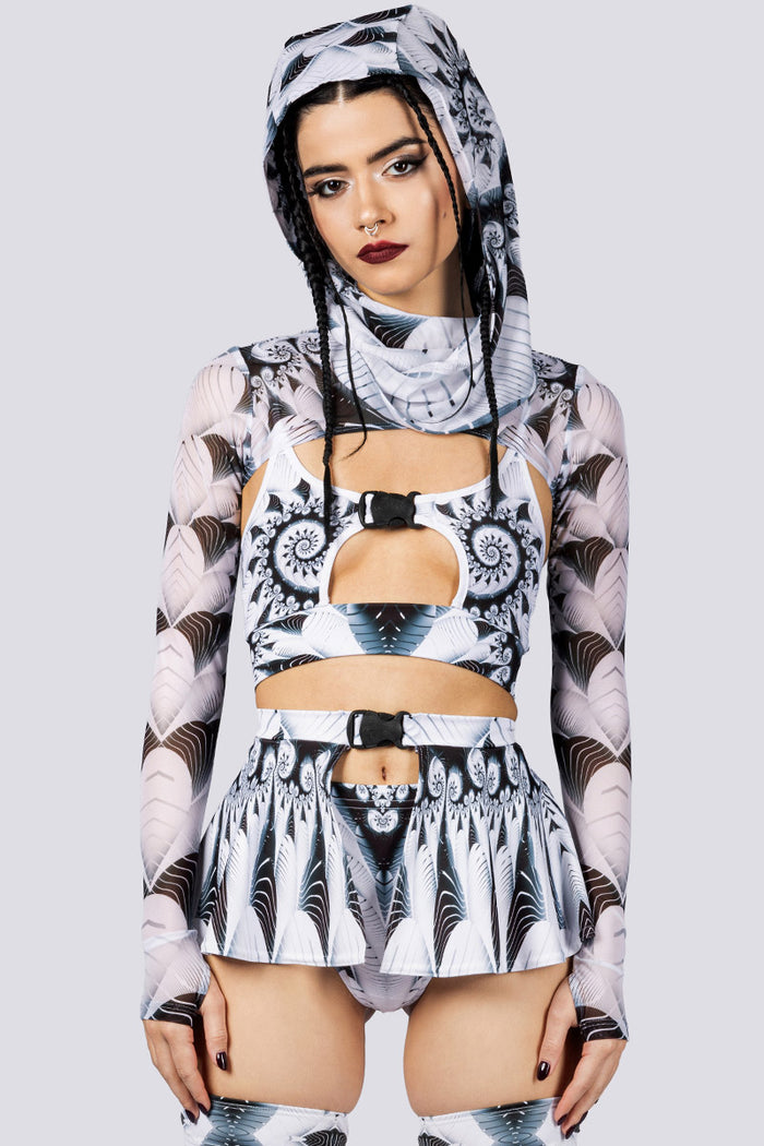 Rave Outfit After Vision Mini Clasp Skirt Set Close Full View