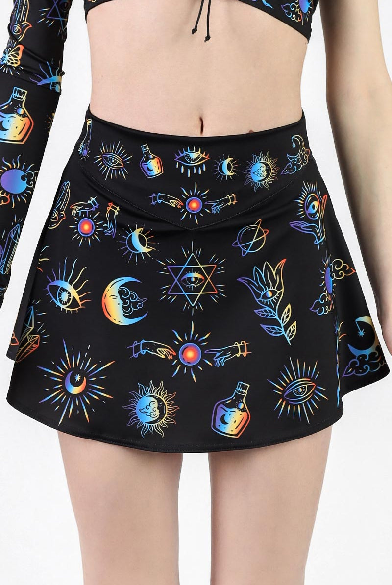 Alchemist's Illusion High Waisted Skort Close View